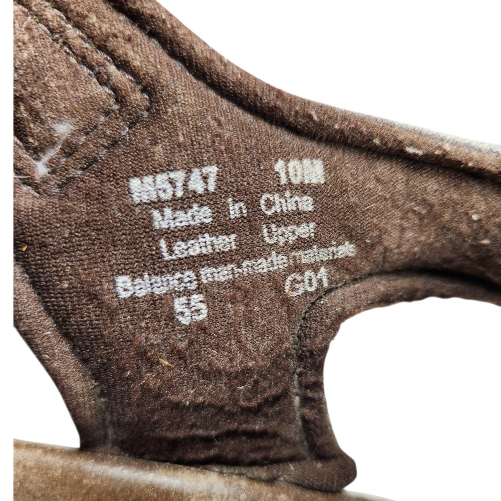 Vintage 90s Mens Brown Leather Fisherman Sandals Gorpcore Dad Shoes Grunge 10 - Picture 12 of 15
